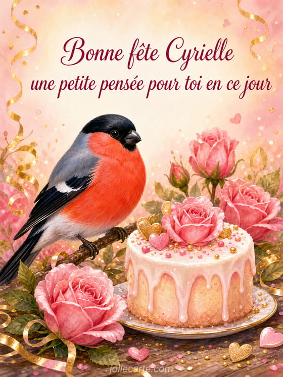 Carte bonne fĂȘte Cyrielle