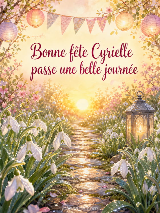 Carte bonne fĂȘte Cyrielle