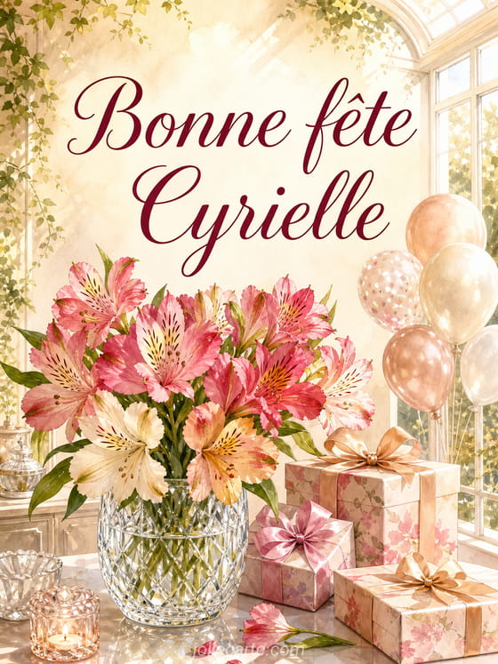 Carte bonne fĂȘte Cyrielle