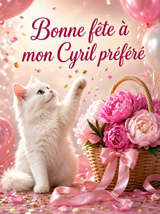 Carte bonne fête Cyril