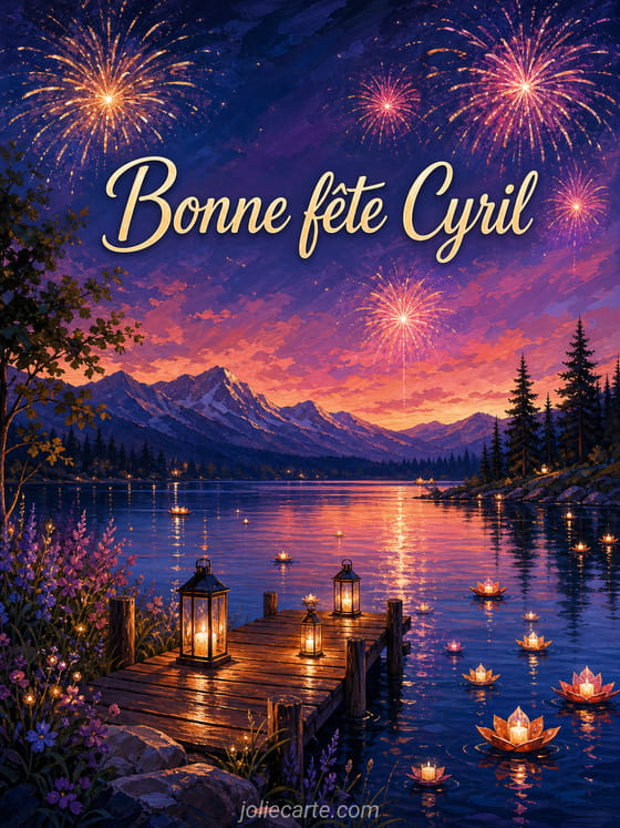 Carte bonne fête Cyril