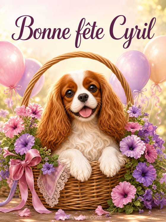 Carte bonne fête Cyril