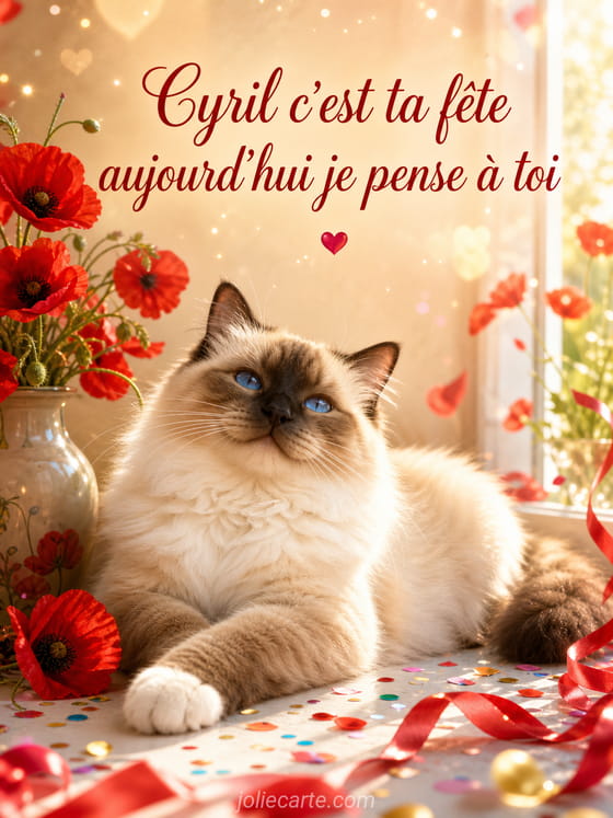 Carte bonne fête Cyril
