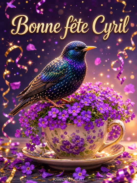 Carte bonne fête Cyril