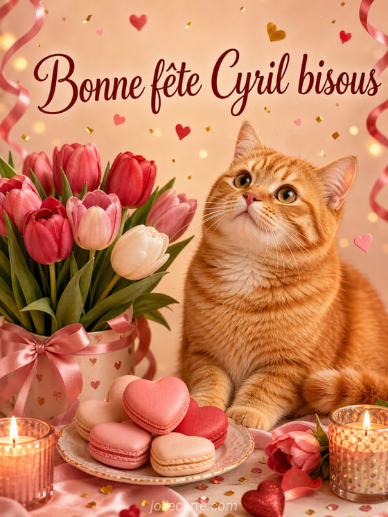 Carte bonne fête Cyril