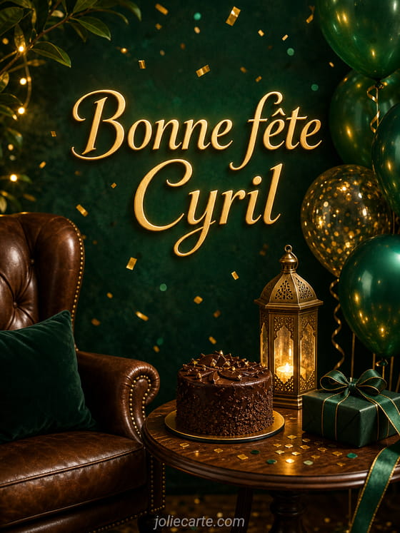 Carte bonne fête Cyril