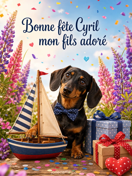 Carte bonne fête Cyril