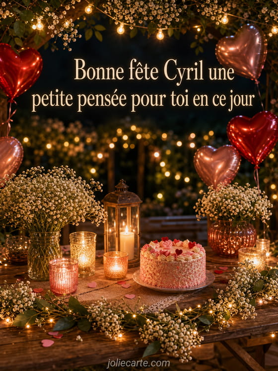 Carte bonne fête Cyril