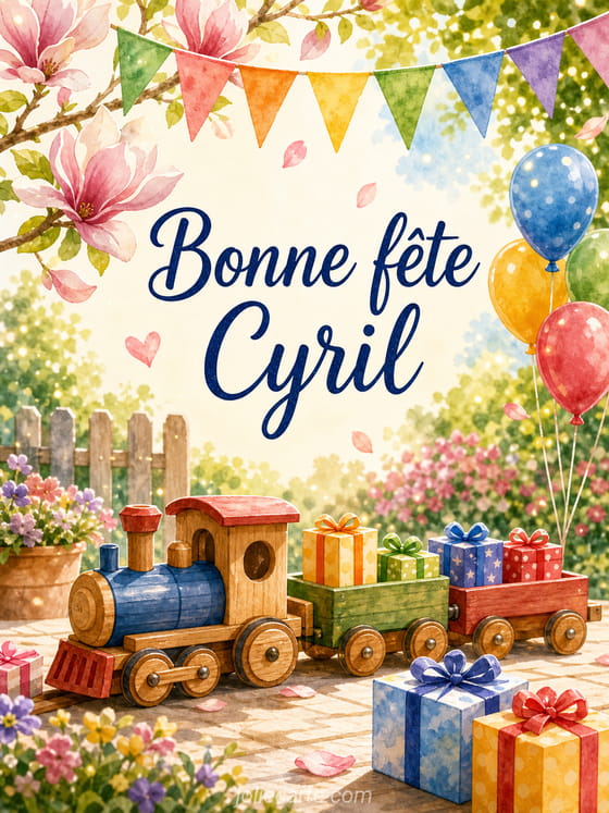 Carte bonne fête Cyril