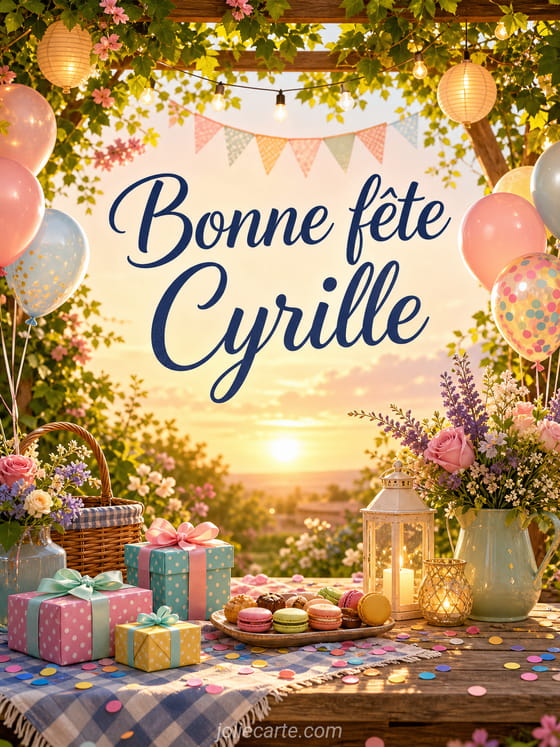 Carte bonne fĂȘte Cyrille