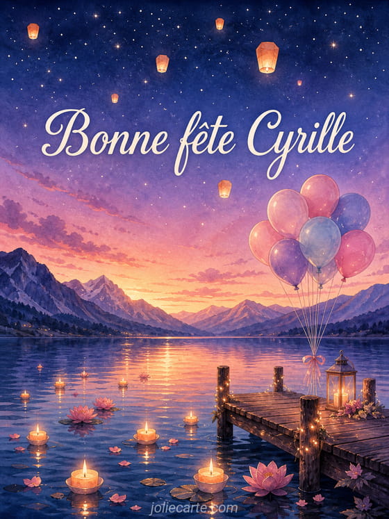Carte bonne fĂȘte Cyrille