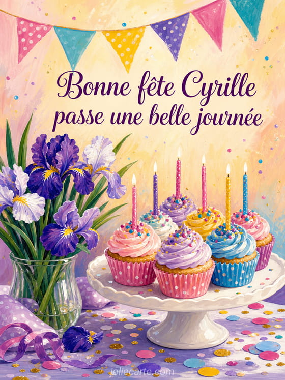 Carte bonne fĂȘte Cyrille