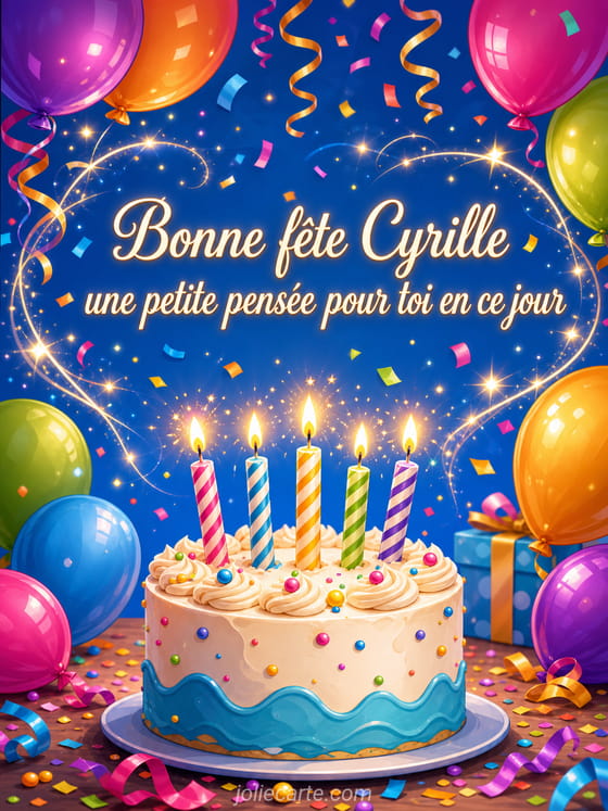 Carte bonne fĂȘte Cyrille