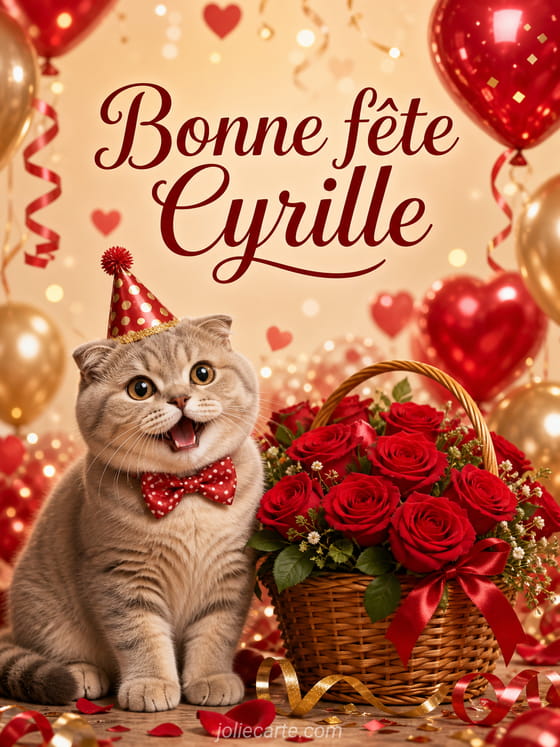 Carte bonne fĂȘte Cyrille