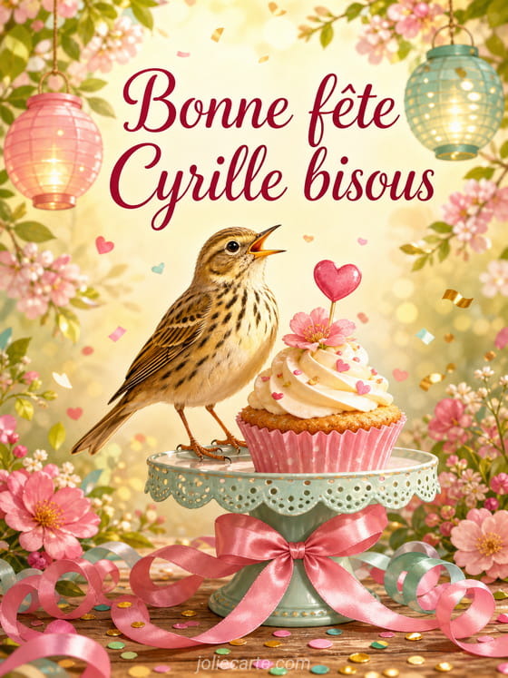 Carte bonne fĂȘte Cyrille