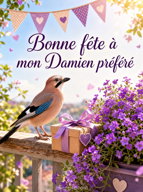 Carte bonne fête Damien