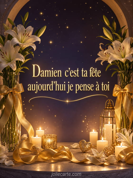 Carte bonne fête Damien