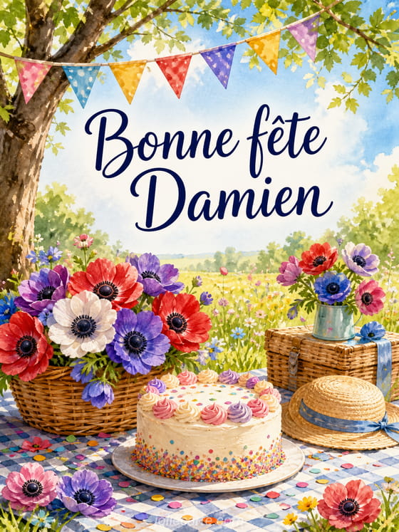 Carte bonne fête Damien
