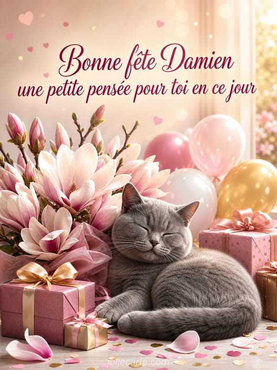 Carte bonne fête Damien