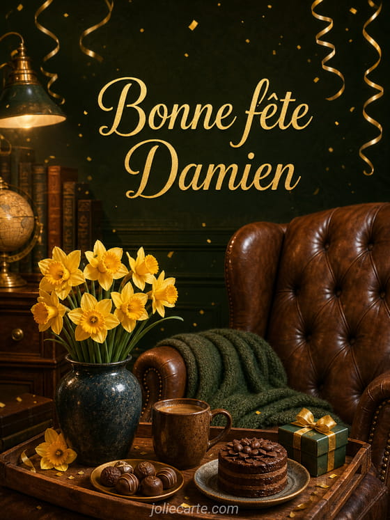 Carte bonne fête Damien