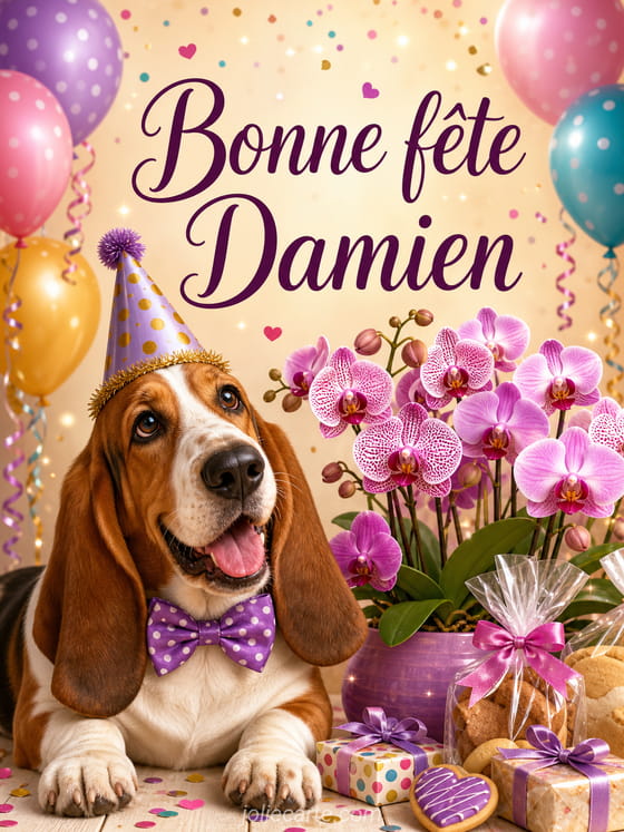 Carte bonne fête Damien