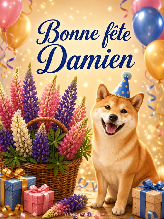 Carte bonne fête Damien