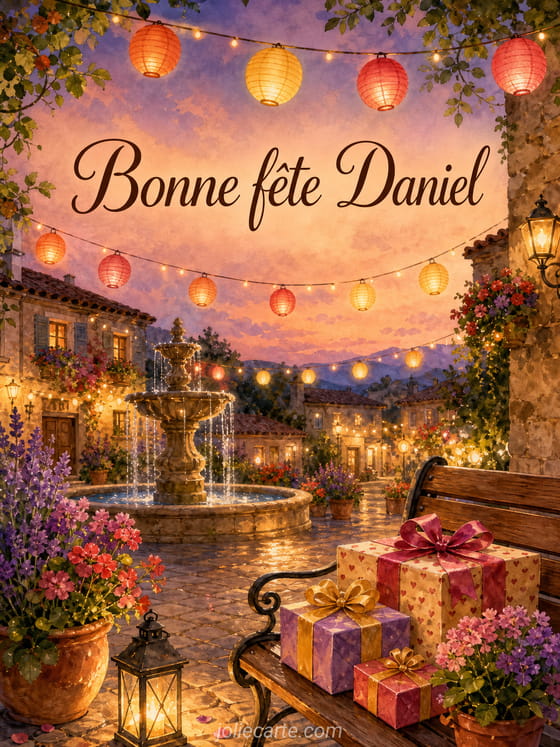 Carte bonne fête Daniel