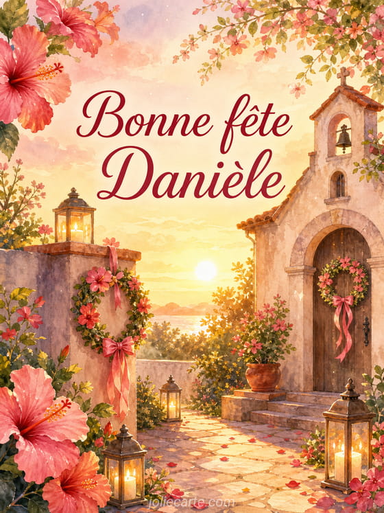 Carte bonne fête Danièle