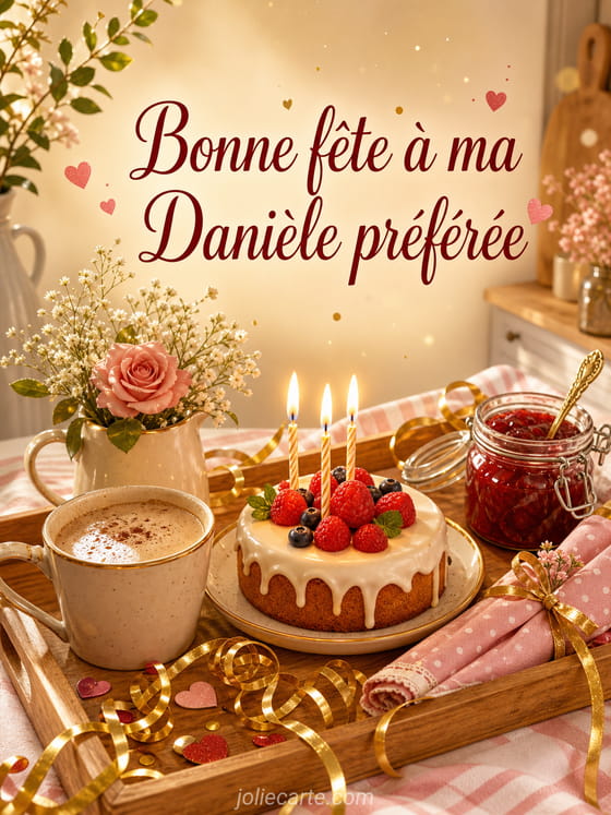 Carte bonne fête Danièle