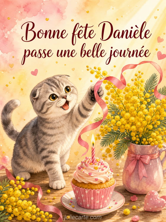 Carte bonne fête Danièle