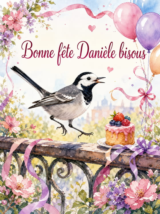 Carte bonne fête Danièle
