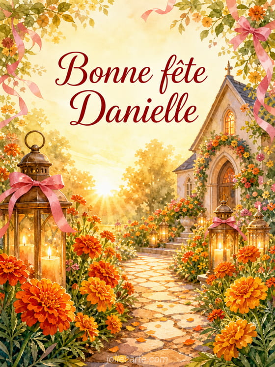 Carte bonne fête Danielle