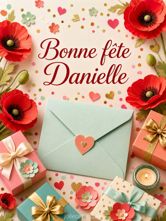 Carte bonne fête Danielle