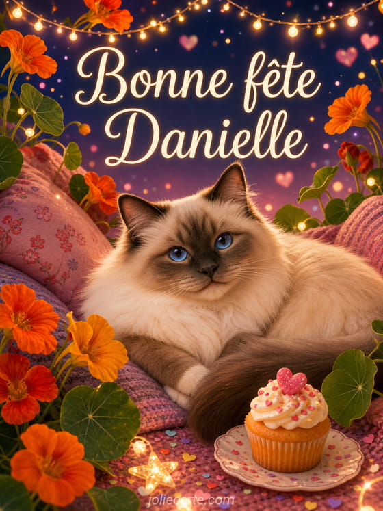 Carte bonne fête Danielle