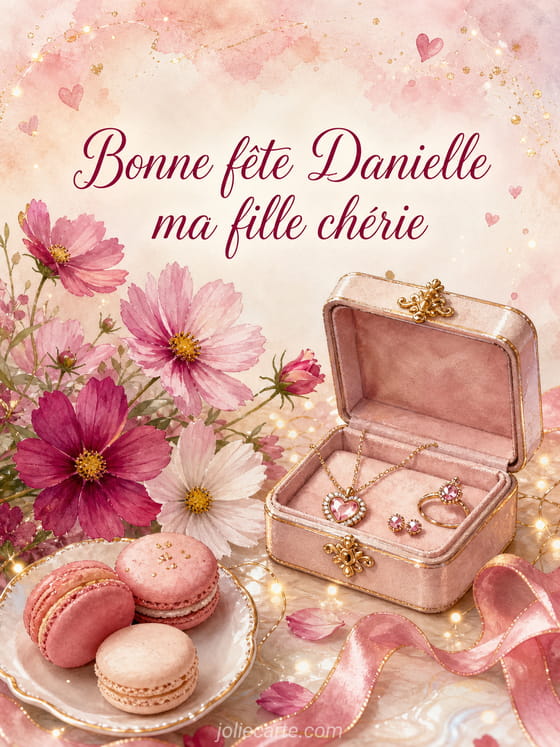 Carte bonne fête Danielle