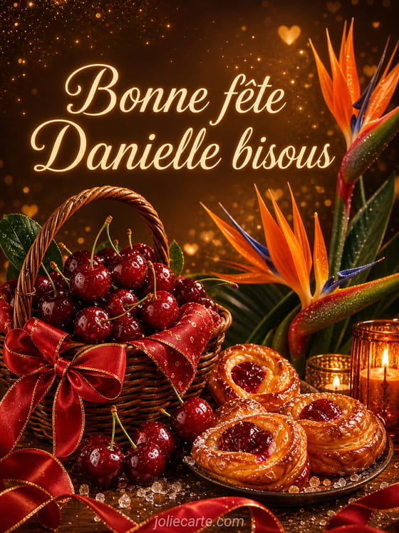 Carte bonne fête Danielle