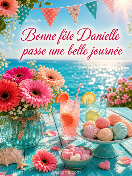 Carte bonne fête Danielle