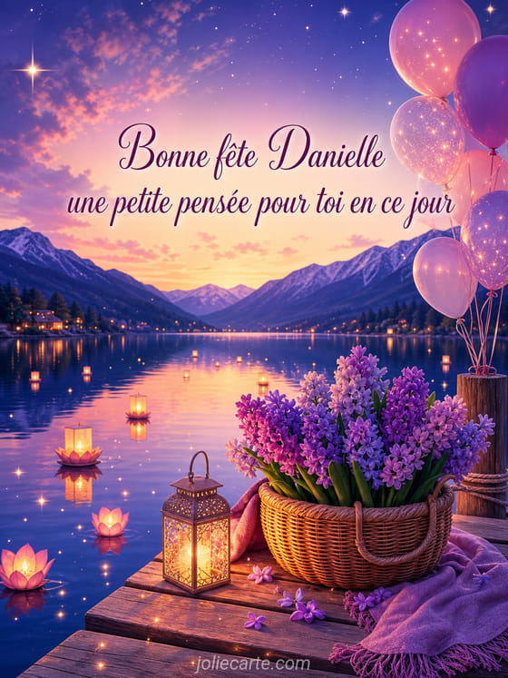 Carte bonne fête Danielle