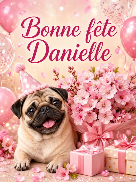 Carte bonne fête Danielle