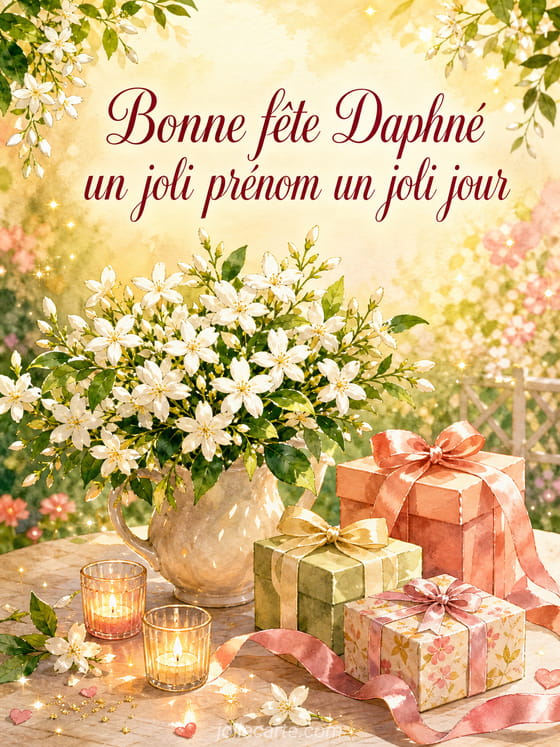 Carte bonne fĂȘte DaphnĂ©