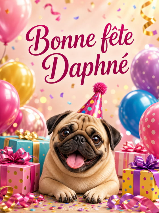 Carte bonne fĂȘte DaphnĂ©