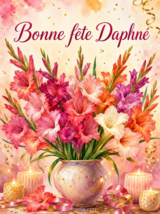 Carte bonne fĂȘte DaphnĂ©