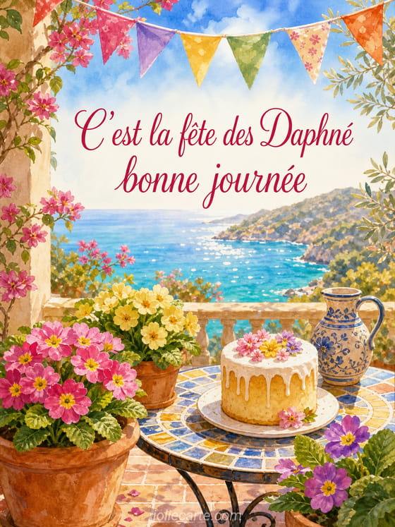 Carte bonne fĂȘte DaphnĂ©