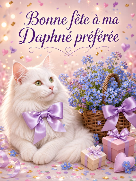 Carte bonne fĂȘte DaphnĂ©