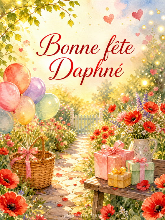 Carte bonne fĂȘte DaphnĂ©