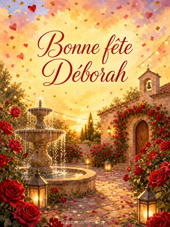 Carte bonne fête Déborah