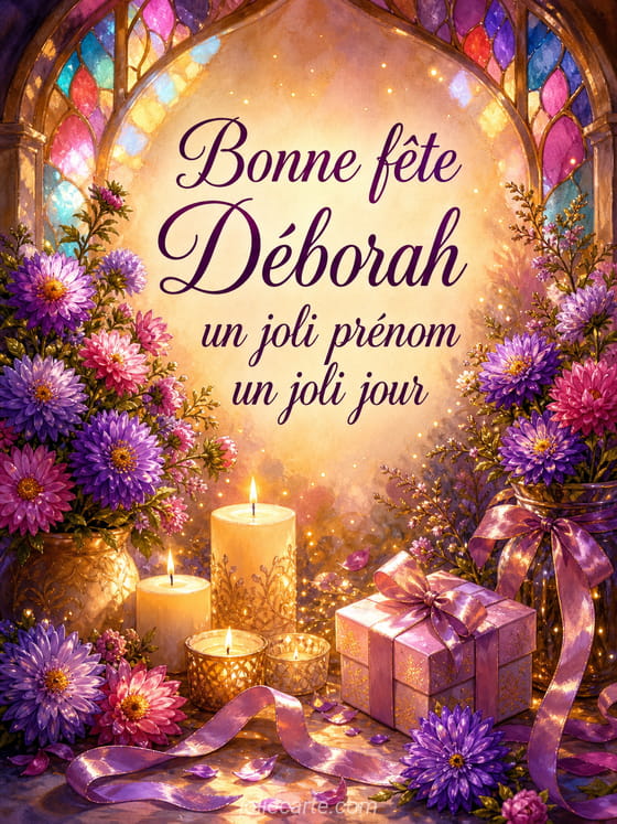 Carte bonne fête Déborah
