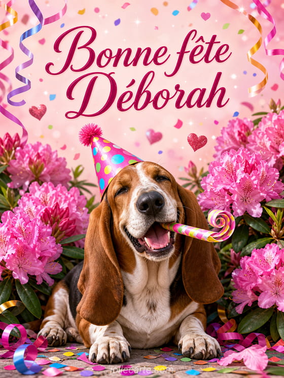 Carte bonne fête Déborah