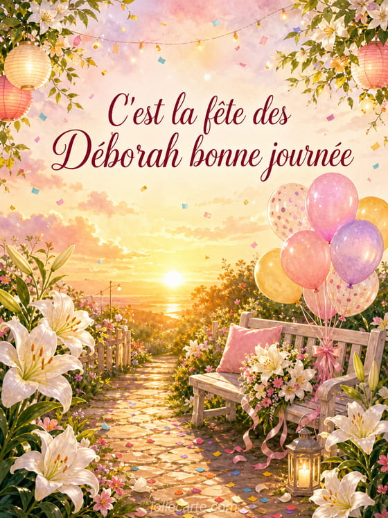 Carte bonne fête Déborah