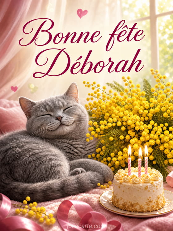 Carte bonne fête Déborah